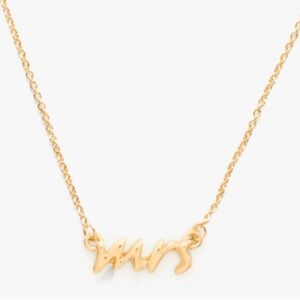 Kate Spade "Mrs" Gold Dainty Necklace
